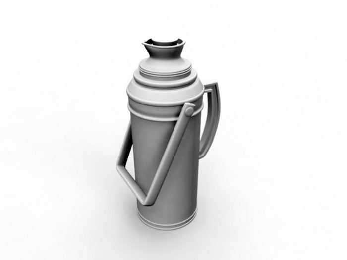 Vintage Thermos Bottle 3d rendering