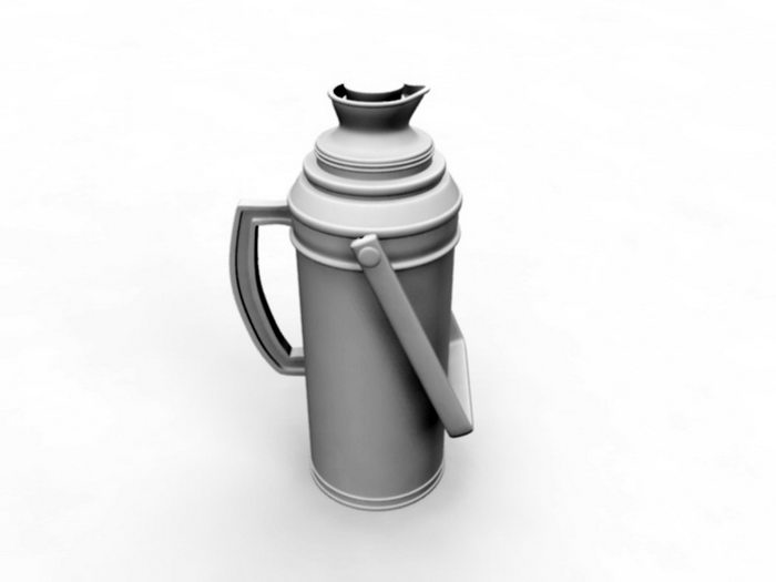 Vintage Thermos Bottle 3d rendering