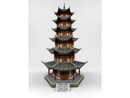 Chinese Pagoda Architecture 3d preview