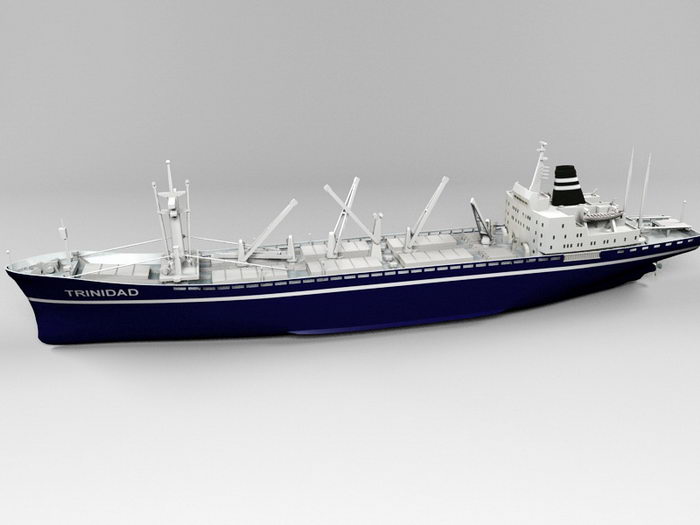 Cargo Ship 3d rendering