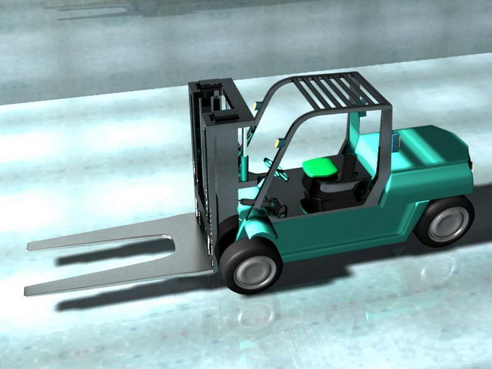 Industrial Forklift Truck 3d rendering