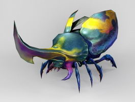 Japanese Unicorn Beetle 3d preview