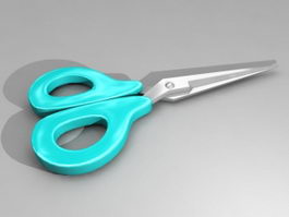 Blue Scissors 3d model preview
