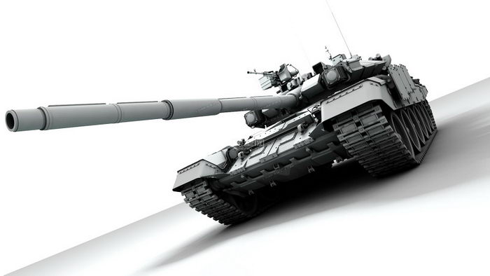 T-90 Tank 3d rendering