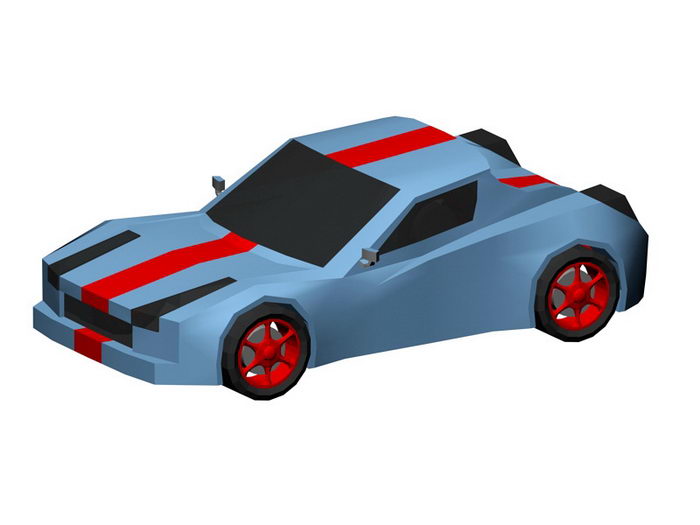 Cartoon Car 3d rendering