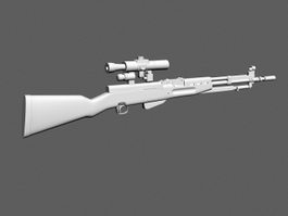 Vintage Rifle 3d model preview