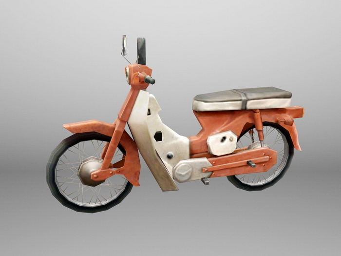 Antique Motorcycle 3d rendering