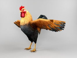 Farm Rooster 3d model preview