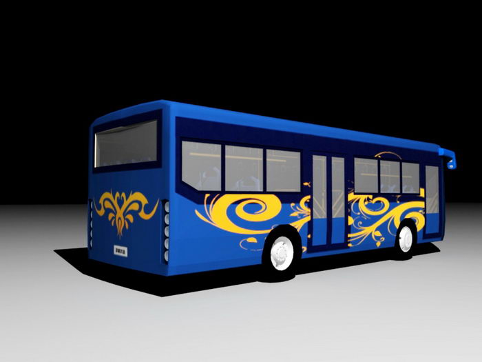 Modern Coach Bus 3d rendering