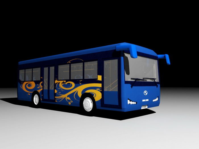 Modern Coach Bus 3d rendering