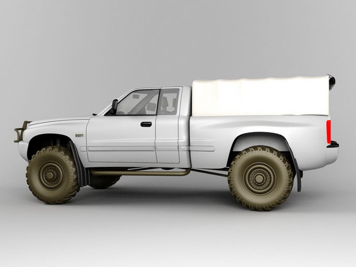 Army Dodge Ram Pickup 3d rendering