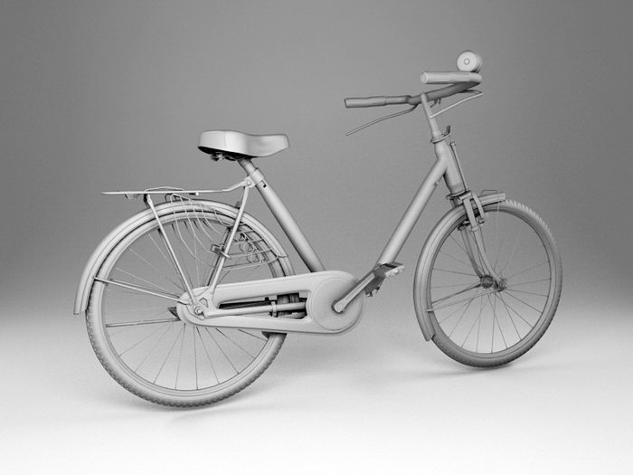Urban Bicycle 3d rendering