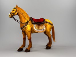 Animated Horse Rig 3d model preview