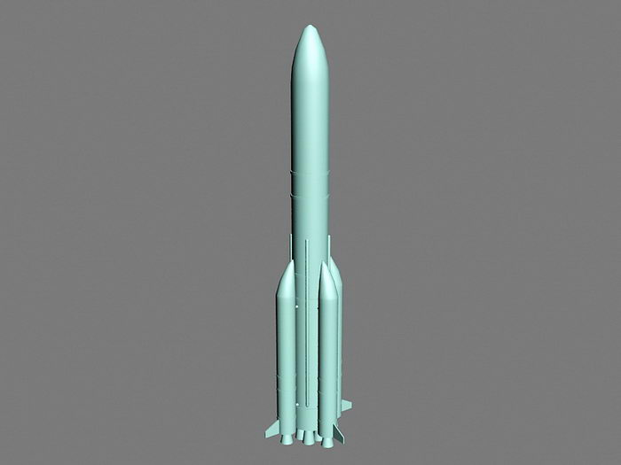 Carrier Rocket 3d rendering