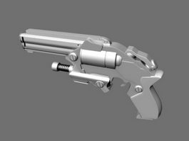 Small Revolver Pistol 3d model preview