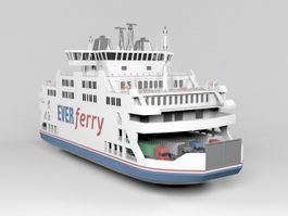 Passenger and Car Ferry 3d preview