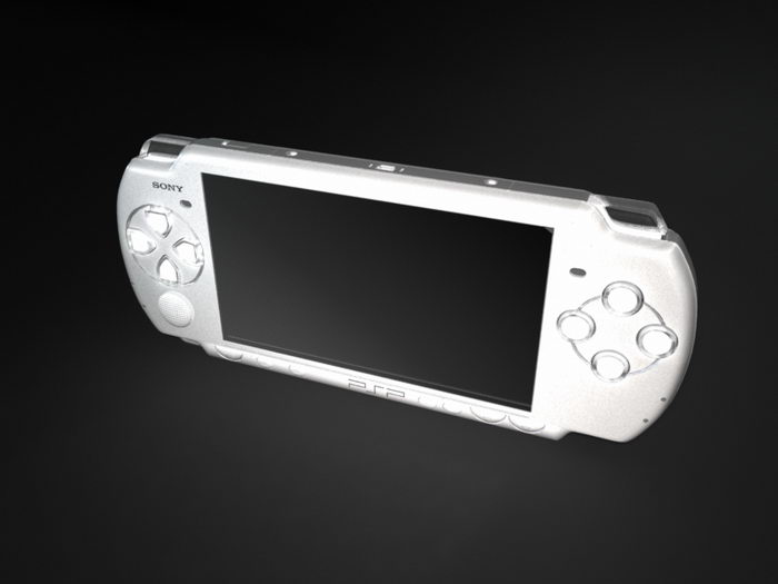 PSP 3000 Game Console 3d rendering