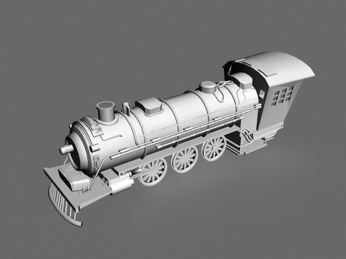 Steam Train Engineer 3d rendering