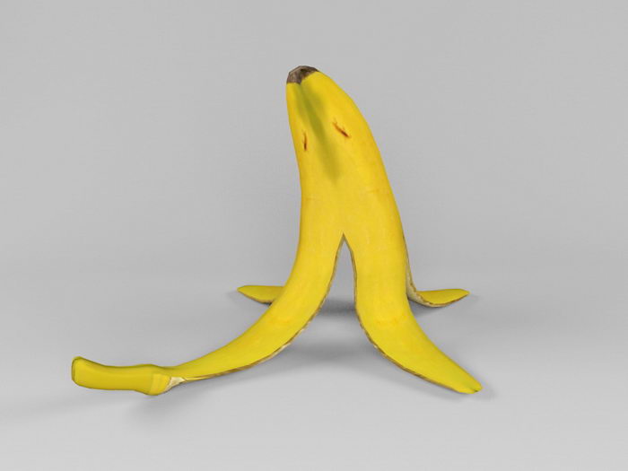 Banana Skin 3d rendering