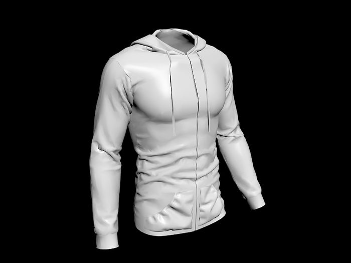 Fleece Jacket 3d rendering