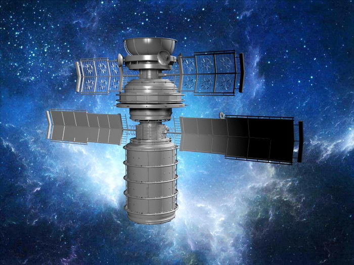Space Satellite 3d rendering