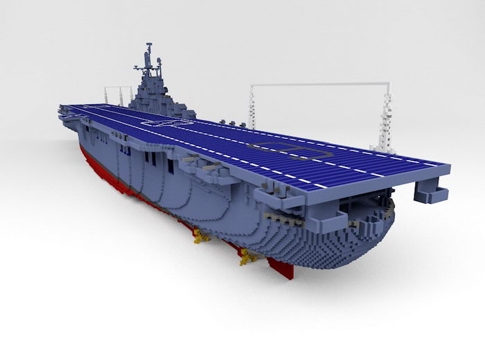 USS Essex CV-9 Aircraft Carrier 3d rendering
