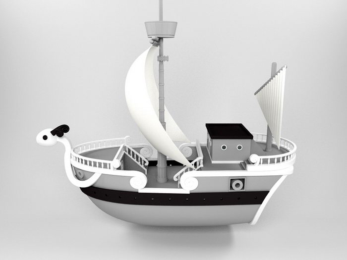 One Piece Going Merry Ship 3d model - CadNav