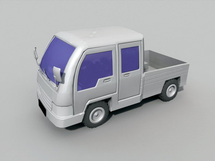 Small Pickup Truck 3d rendering