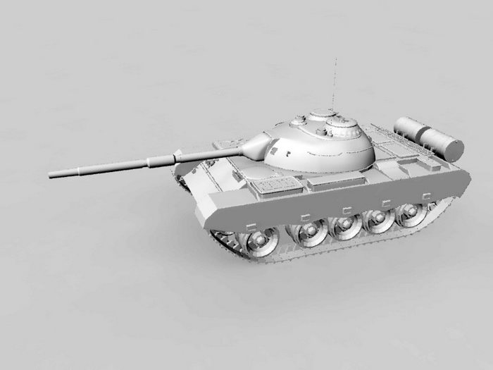 Type 59 Medium Tank 3d rendering