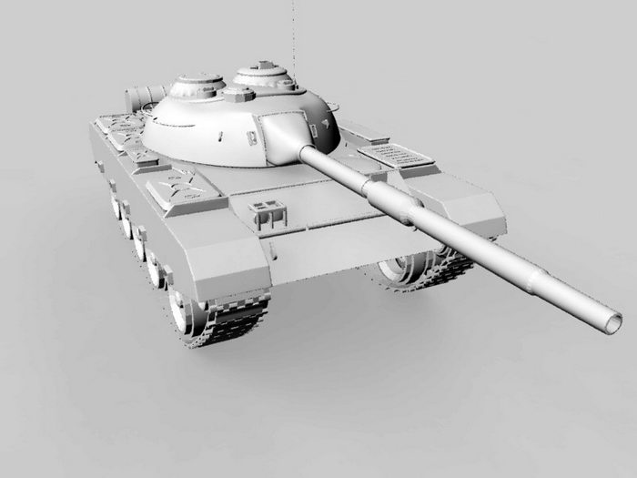 Type 59 Medium Tank 3d rendering