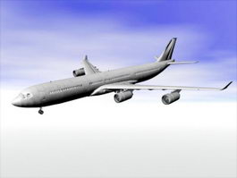 Airbus A340 Jet Airliner 3D Model