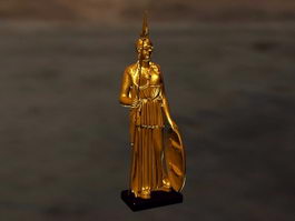 Athena Goddess Statue 3d preview