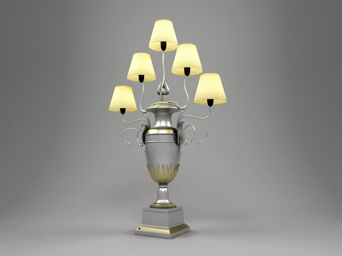 Classic Chandelier Table Lamp 3d rendering