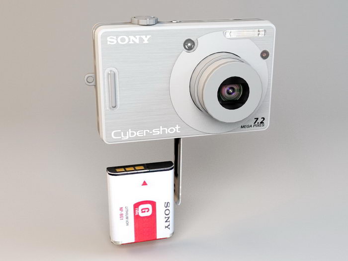Sony Cyber-shot DSC-W55 Digital Camera 3d rendering