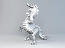 Giant Dragon Statue 3d model preview
