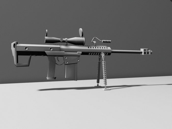 Army Sniper Rifle 3d rendering
