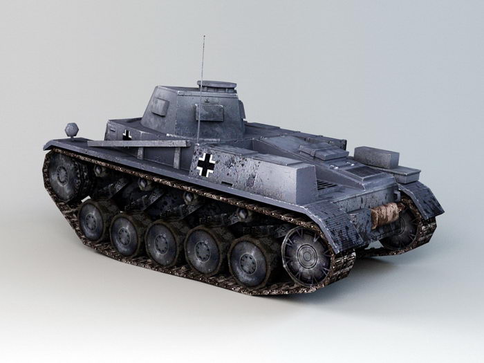 WWII German Tank 3d rendering