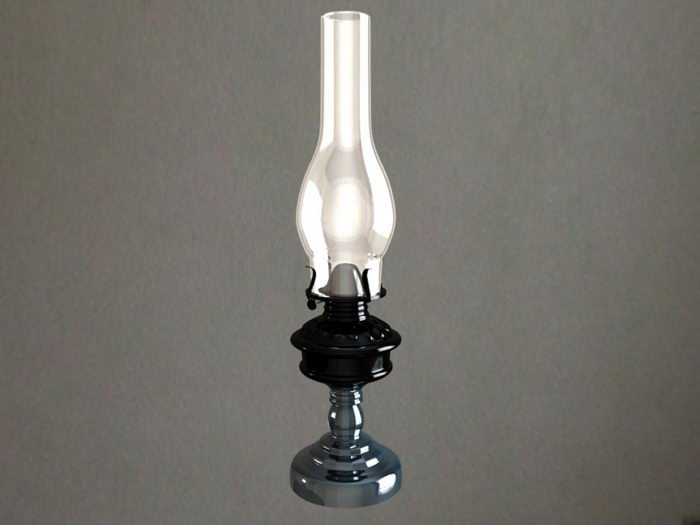 Kerosene Lamp 3d rendering