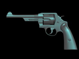Police Revolver 3d model preview