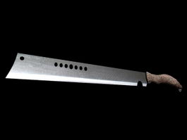 Chinese Dao Broadsword 3d model preview
