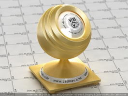 Metal Blur Golden vray material