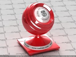 Red Plastic vray material
