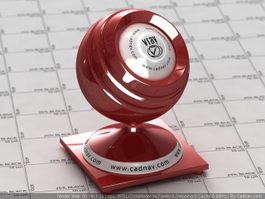 Glossy Dark Red Plastic vray material