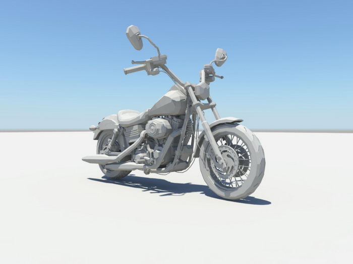 Motorcycle 3d rendering