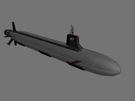 SSN-21 Seawolf Submarine 3d model preview