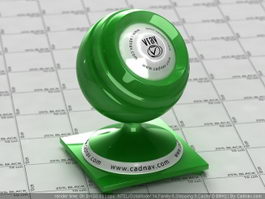 SSS Green Plastic vray material