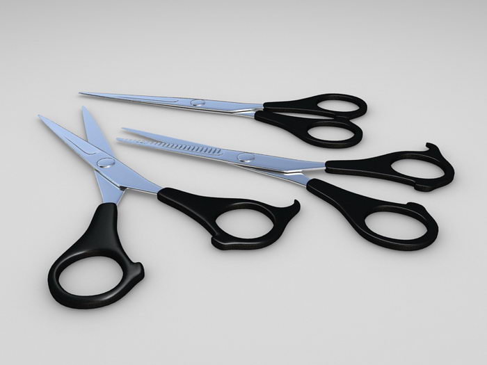 Hair-cutting Shears 3d rendering