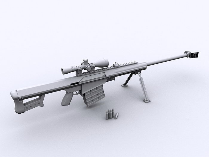 Barrett M82 3d rendering