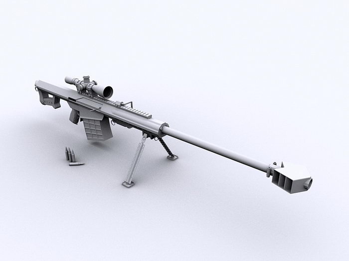 Barrett M82 3d rendering