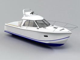 Small Motorboat 3d model preview